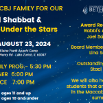 Shabbat Under the Stars & Award Shabbat